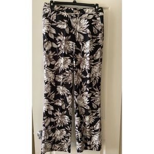 banana republic black and cream pants